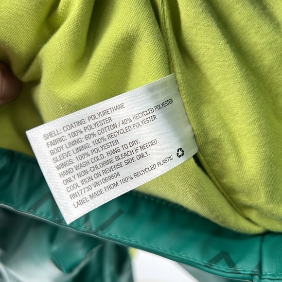 Cat & Jack Dinosaur Raincoat Green 3D Spikes Wings Hooded Jacket 18M - Picture 5 of 5